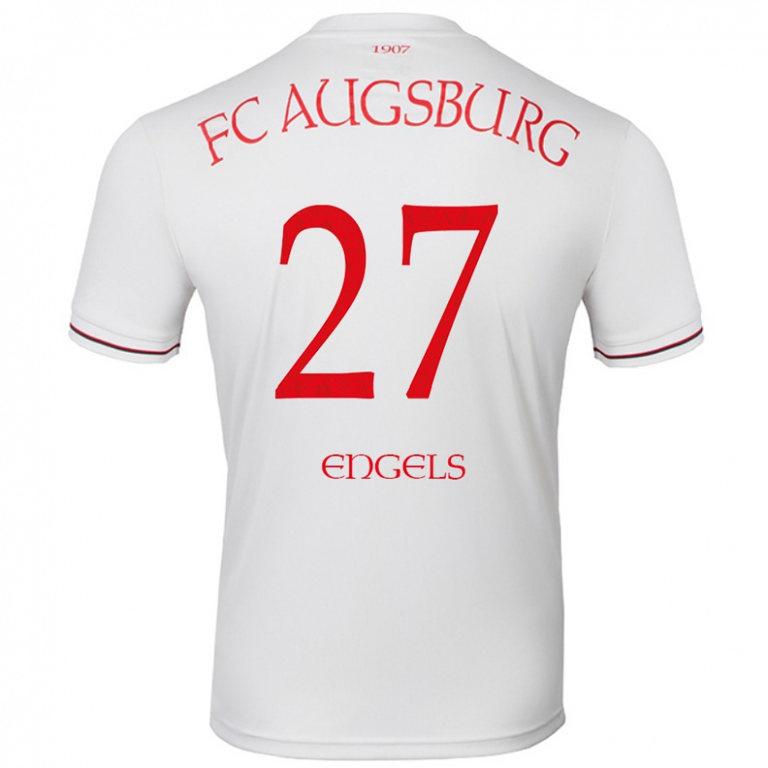 Kids Football Arne Engels #27 White Home Jersey 2024/25 T-Shirt Canada