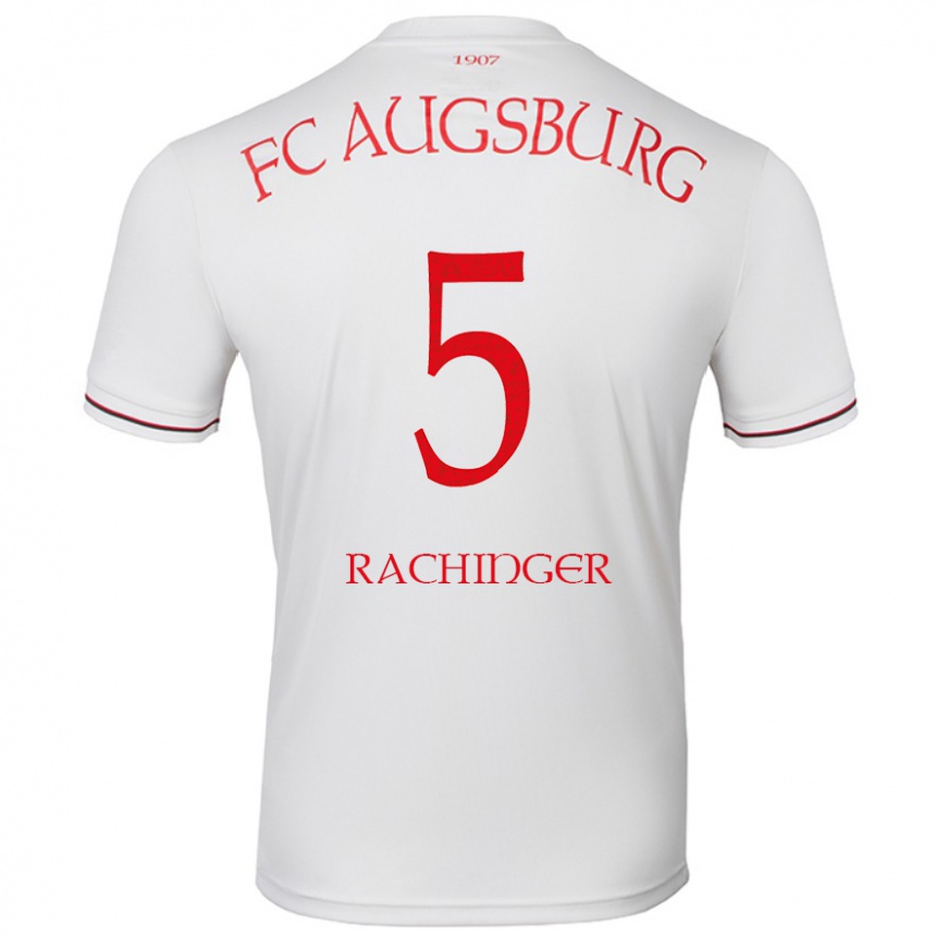 Kids Football Lorenz Rachinger #5 White Home Jersey 2024/25 T-Shirt Canada