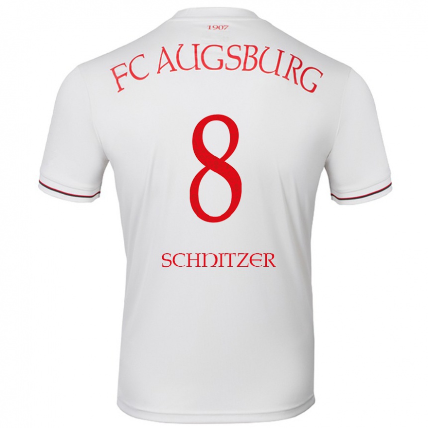 Kids Football Tim Schnitzer #8 White Home Jersey 2024/25 T-Shirt Canada