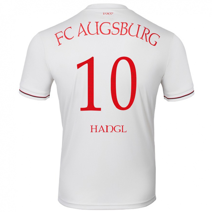 Kids Football Florian Hangl #10 White Home Jersey 2024/25 T-Shirt Canada