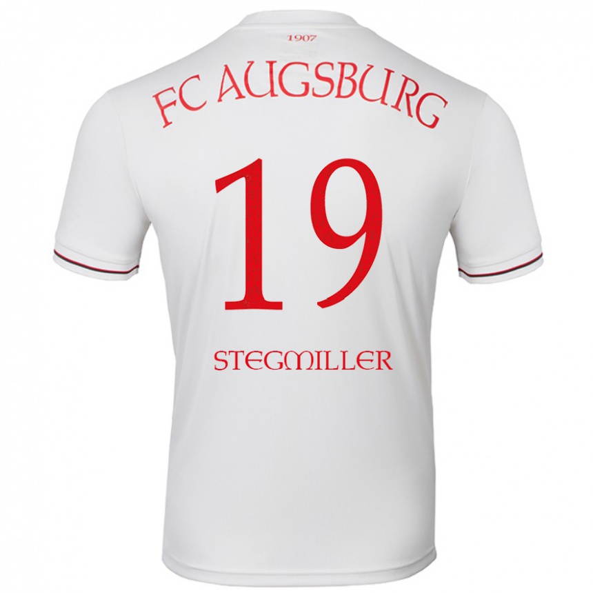 Kids Football Louis Stegmiller #19 White Home Jersey 2024/25 T-Shirt Canada