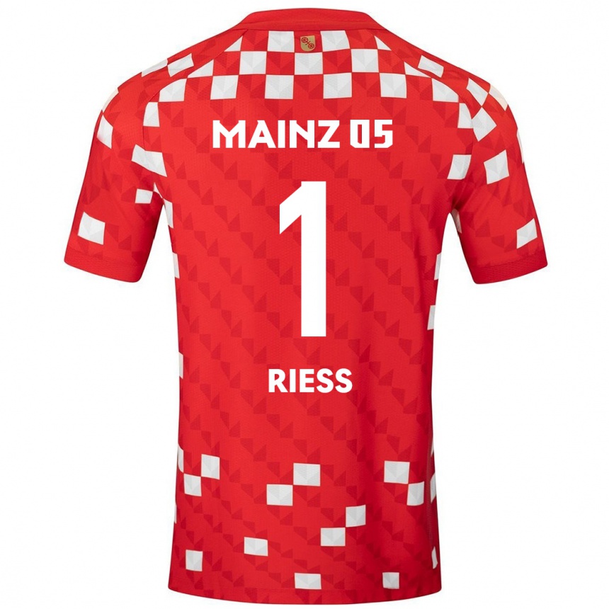 Kids Football Lasse Rieß #1 White Red Home Jersey 2024/25 T-Shirt Canada