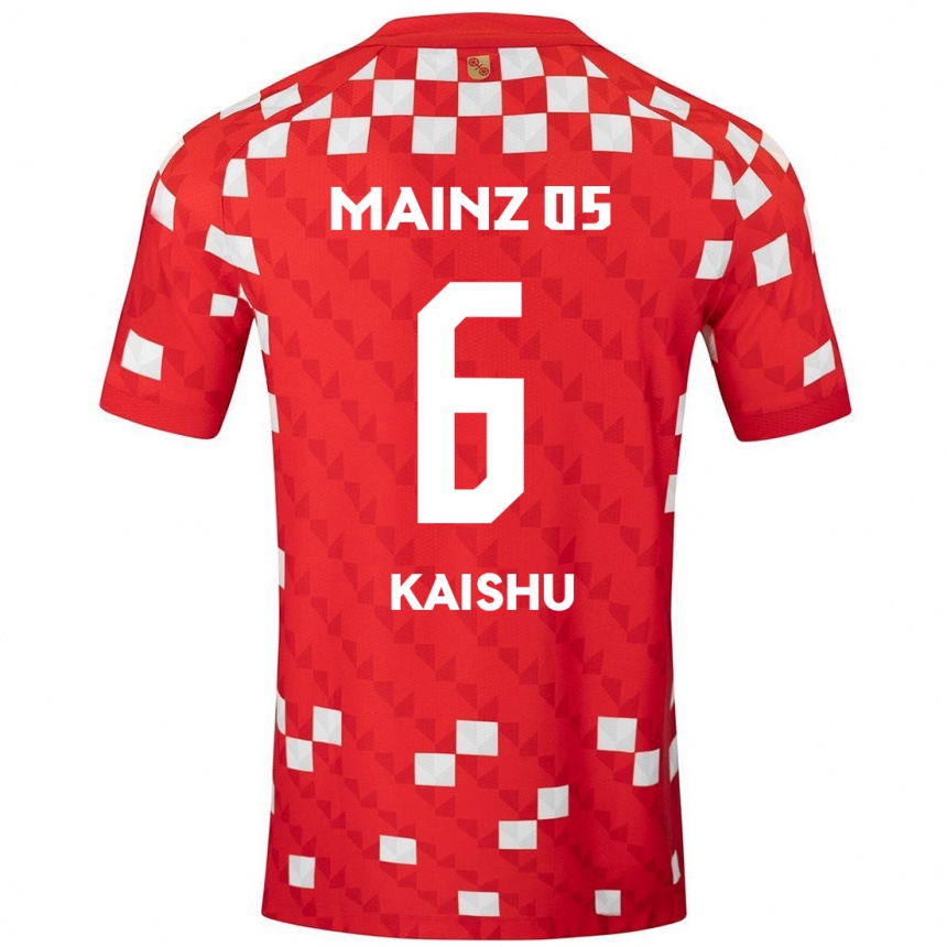 Enfant Football Maillot Kaishu Sano #6 Blanc Rouge Tenues Domicile 2024/25 Canada