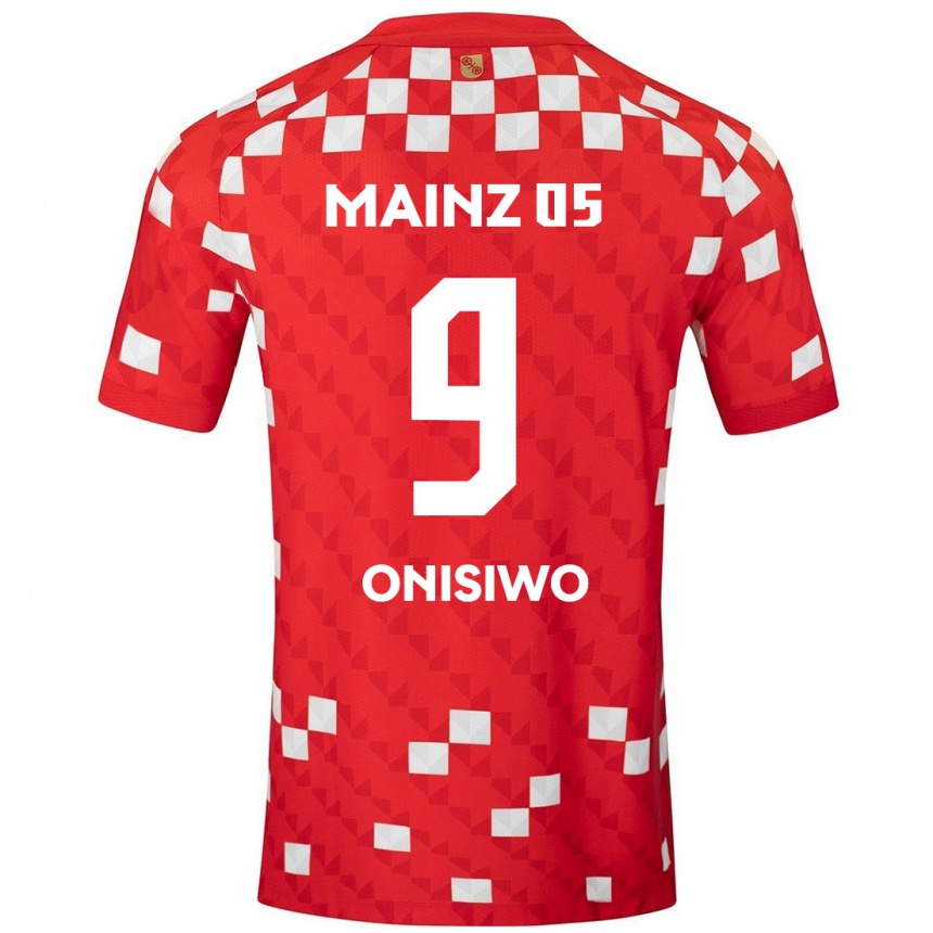 Enfant Football Maillot Karim Onisiwo #9 Blanc Rouge Tenues Domicile 2024/25 Canada