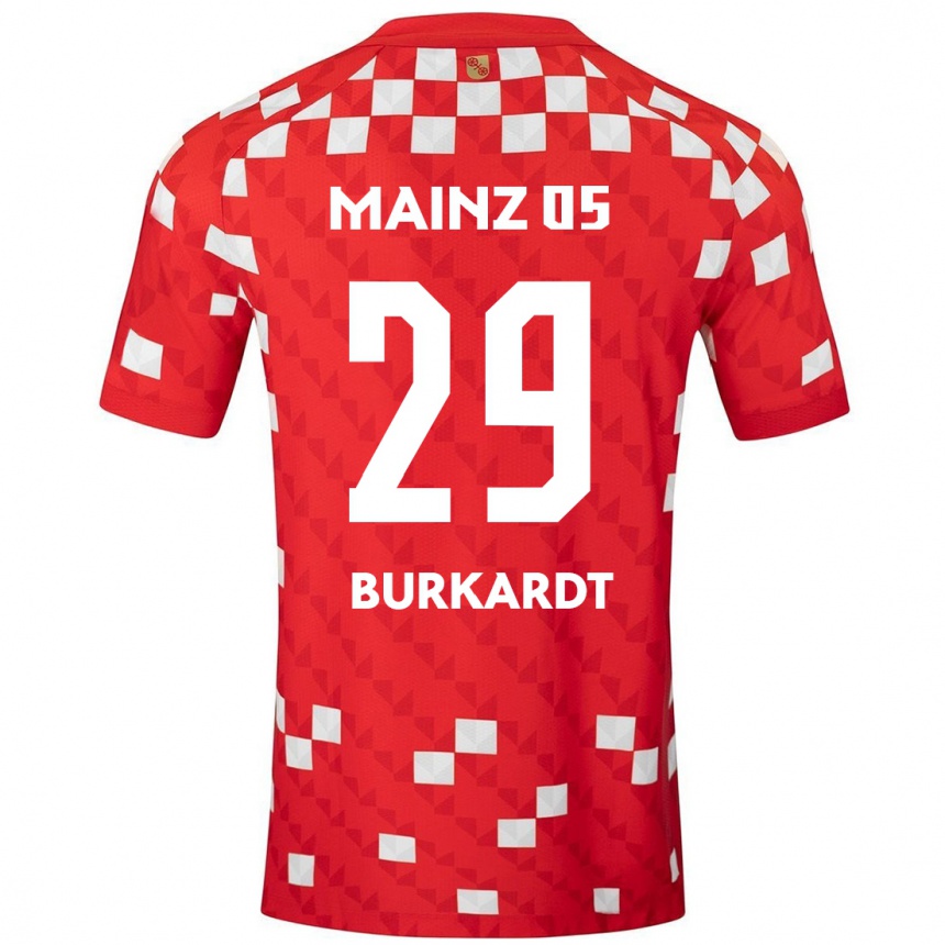 Enfant Football Maillot Jonathan Burkardt #29 Blanc Rouge Tenues Domicile 2024/25 Canada