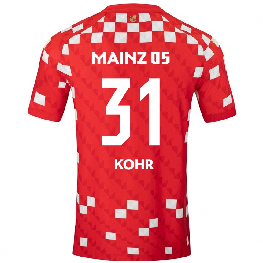 Enfant Football Maillot Dominik Kohr #31 Blanc Rouge Tenues Domicile 2024/25 Canada