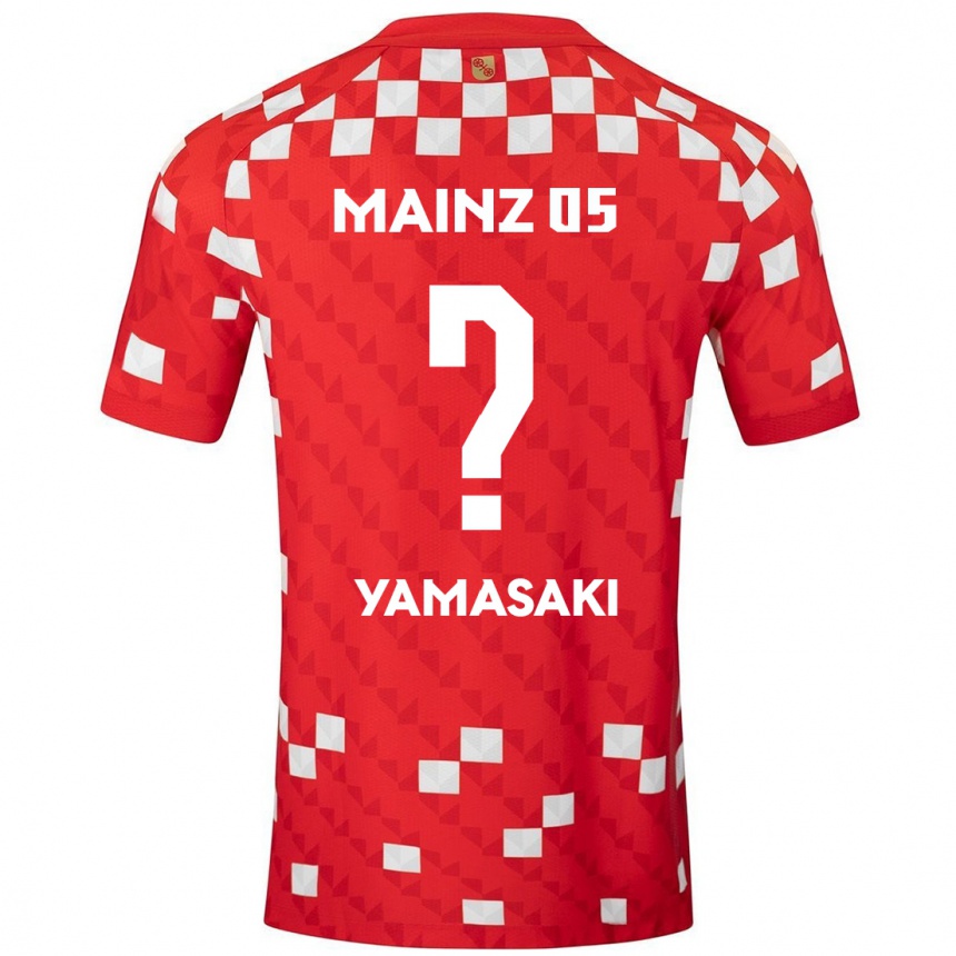 Kids Football Taiyu Yamasaki #0 White Red Home Jersey 2024/25 T-Shirt Canada