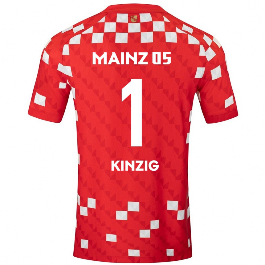 Enfant Football Maillot Maximilian Kinzig #1 Blanc Rouge Tenues Domicile 2024/25 Canada