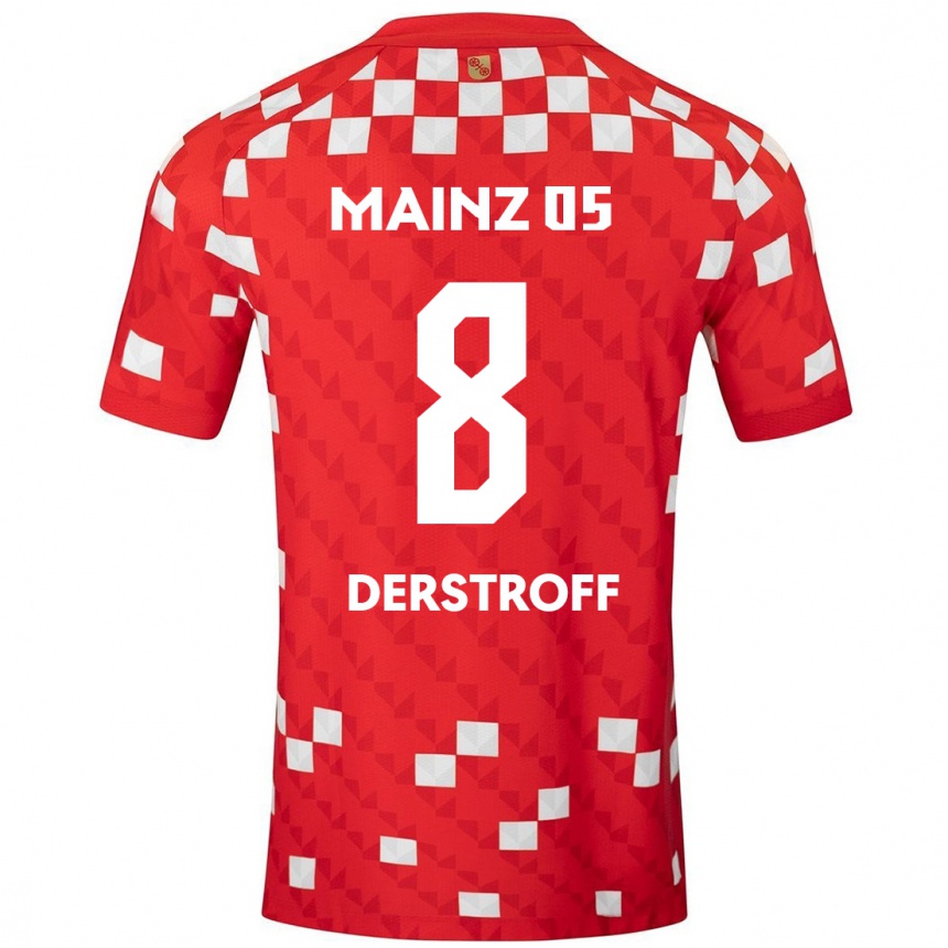 Enfant Football Maillot Julian-Maurice Derstroff #8 Blanc Rouge Tenues Domicile 2024/25 Canada