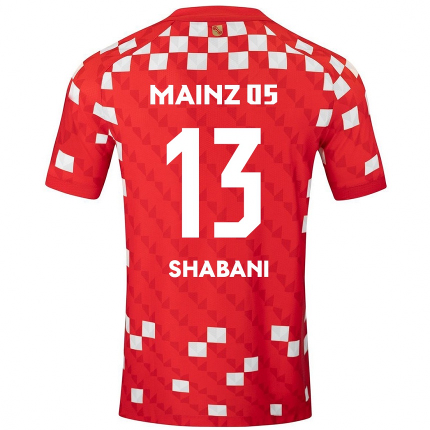 Enfant Football Maillot Eniss Shabani #13 Blanc Rouge Tenues Domicile 2024/25 Canada