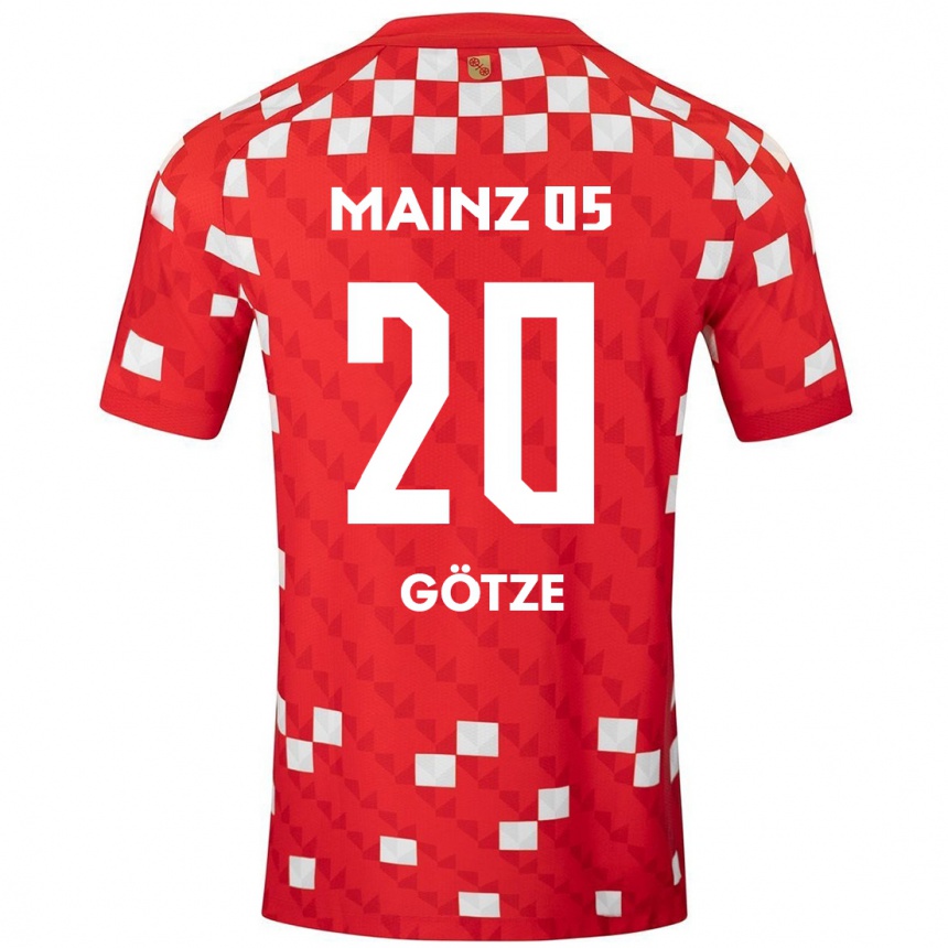 Enfant Football Maillot Justus Götze #20 Blanc Rouge Tenues Domicile 2024/25 Canada