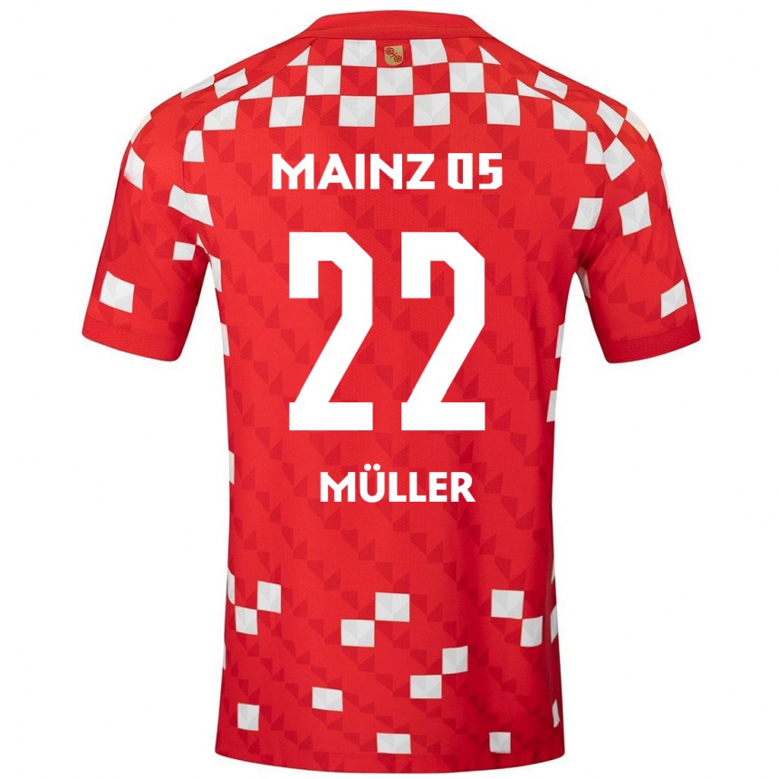 Enfant Football Maillot Tim Müller #22 Blanc Rouge Tenues Domicile 2024/25 Canada