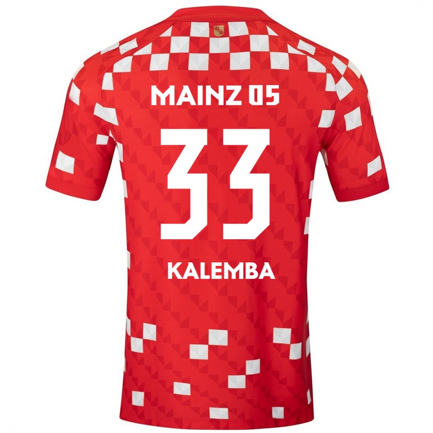 Enfant Football Maillot Marcel Kalemba #33 Blanc Rouge Tenues Domicile 2024/25 Canada