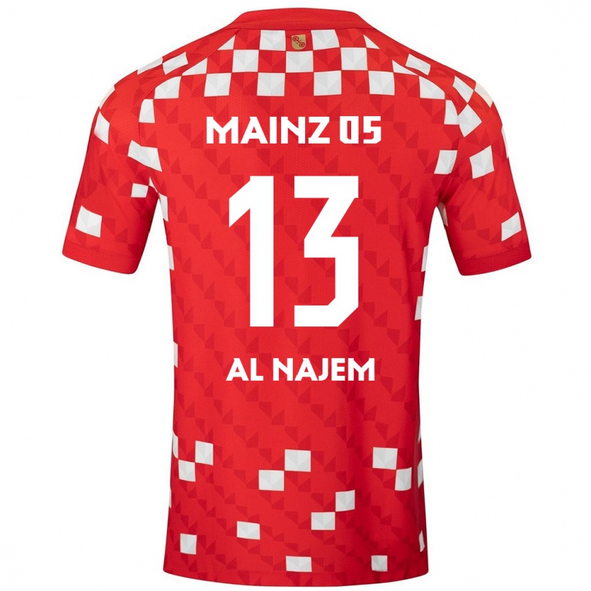 Enfant Football Maillot Salma Al Najem #13 Blanc Rouge Tenues Domicile 2024/25 Canada