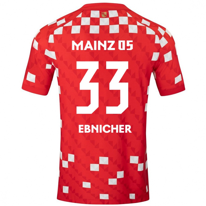 Enfant Football Maillot Sabine Ebnicher #33 Blanc Rouge Tenues Domicile 2024/25 Canada