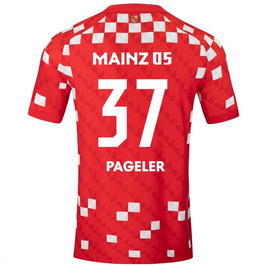 Enfant Football Maillot Maja Pageler #37 Blanc Rouge Tenues Domicile 2024/25 Canada