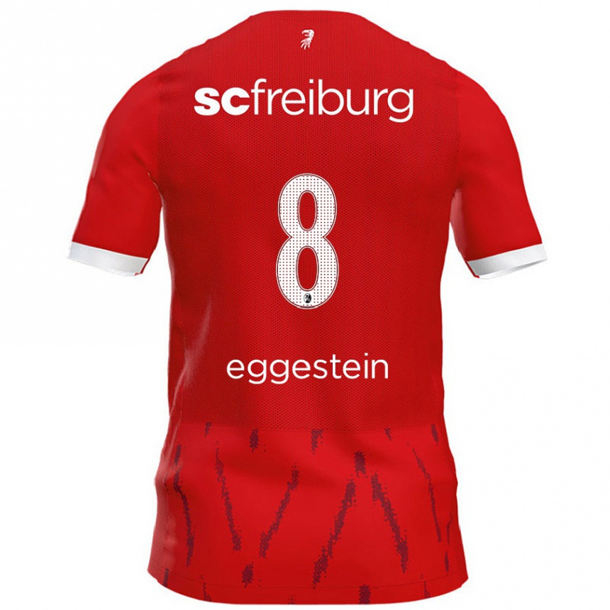 Kids Football Maximilian Eggestein #8 Red Home Jersey 2024/25 T-Shirt Canada