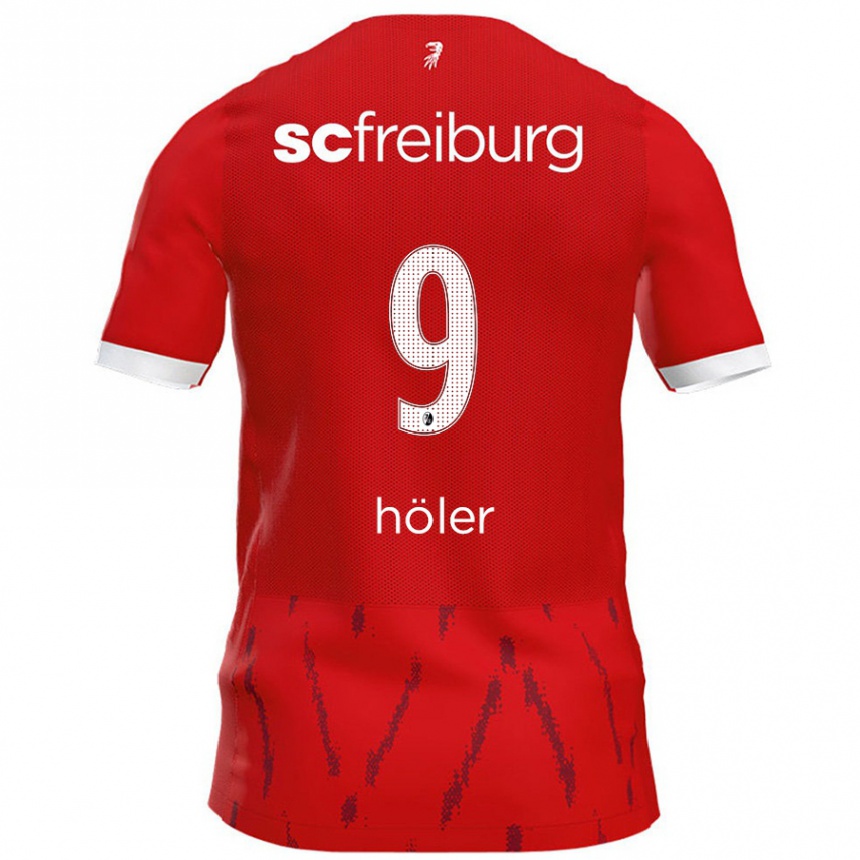 Kids Football Lucas Höler #9 Red Home Jersey 2024/25 T-Shirt Canada