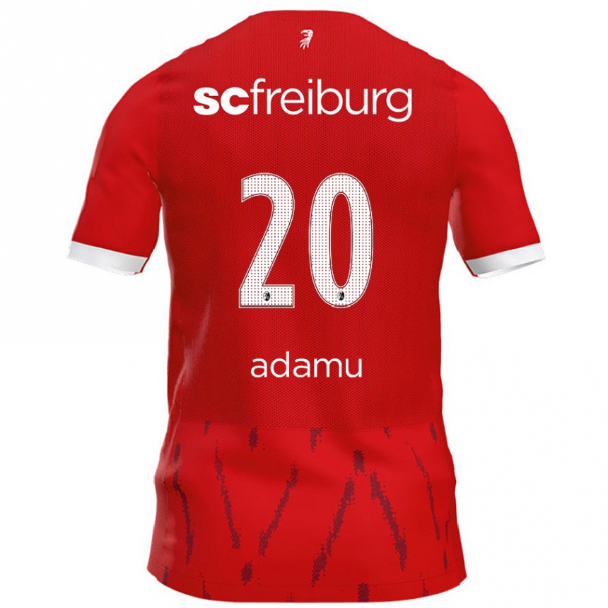 Kids Football Junior Adamu #20 Red Home Jersey 2024/25 T-Shirt Canada