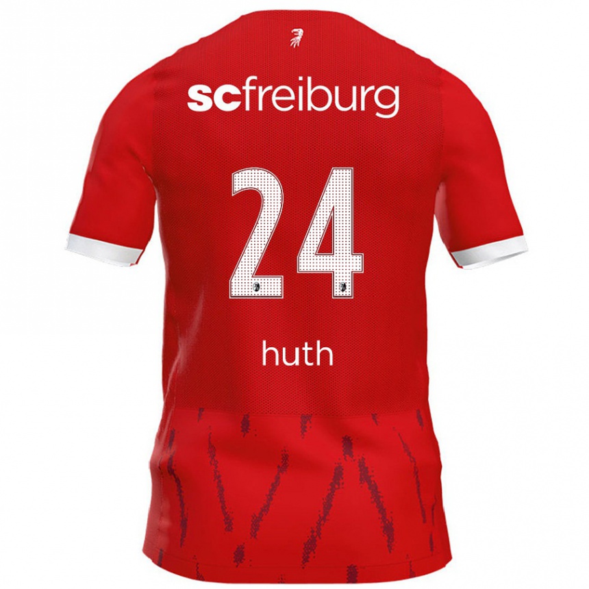 Kids Football Jannik Huth #24 Red Home Jersey 2024/25 T-Shirt Canada