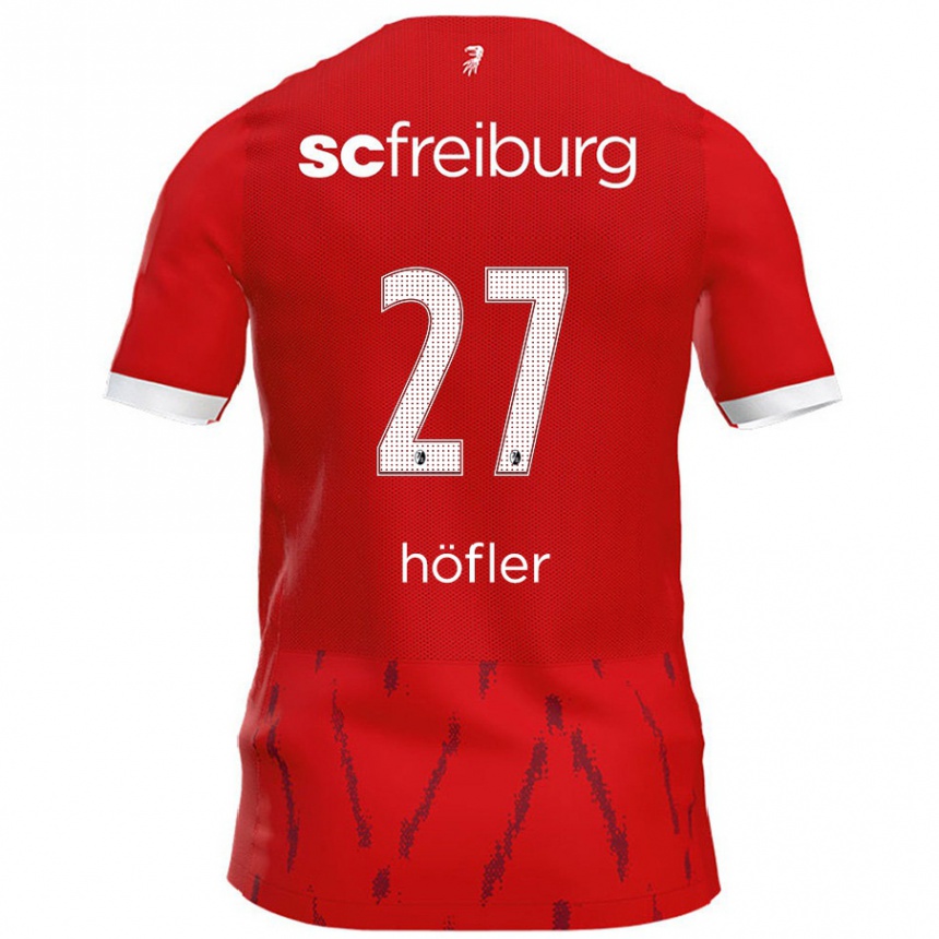 Kids Football Nicolas Höfler #27 Red Home Jersey 2024/25 T-Shirt Canada