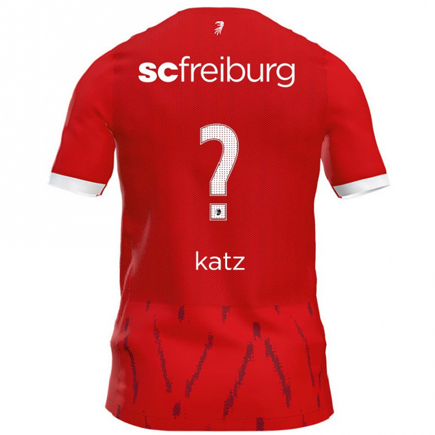 Kids Football Kilian Katz #0 Red Home Jersey 2024/25 T-Shirt Canada