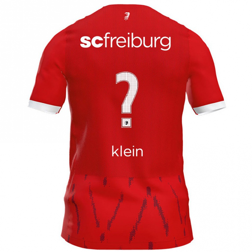 Kids Football Marius Klein #0 Red Home Jersey 2024/25 T-Shirt Canada