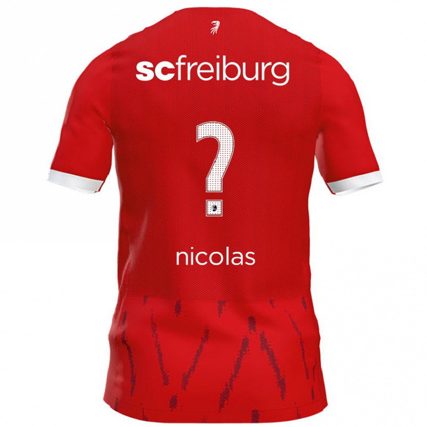 Kids Football Nicolas Schnerring #0 Red Home Jersey 2024/25 T-Shirt Canada