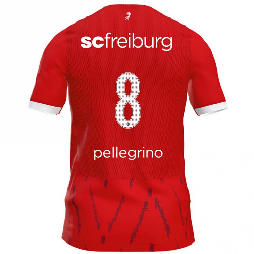 Kids Football Gabriel Pellegrino #8 Red Home Jersey 2024/25 T-Shirt Canada