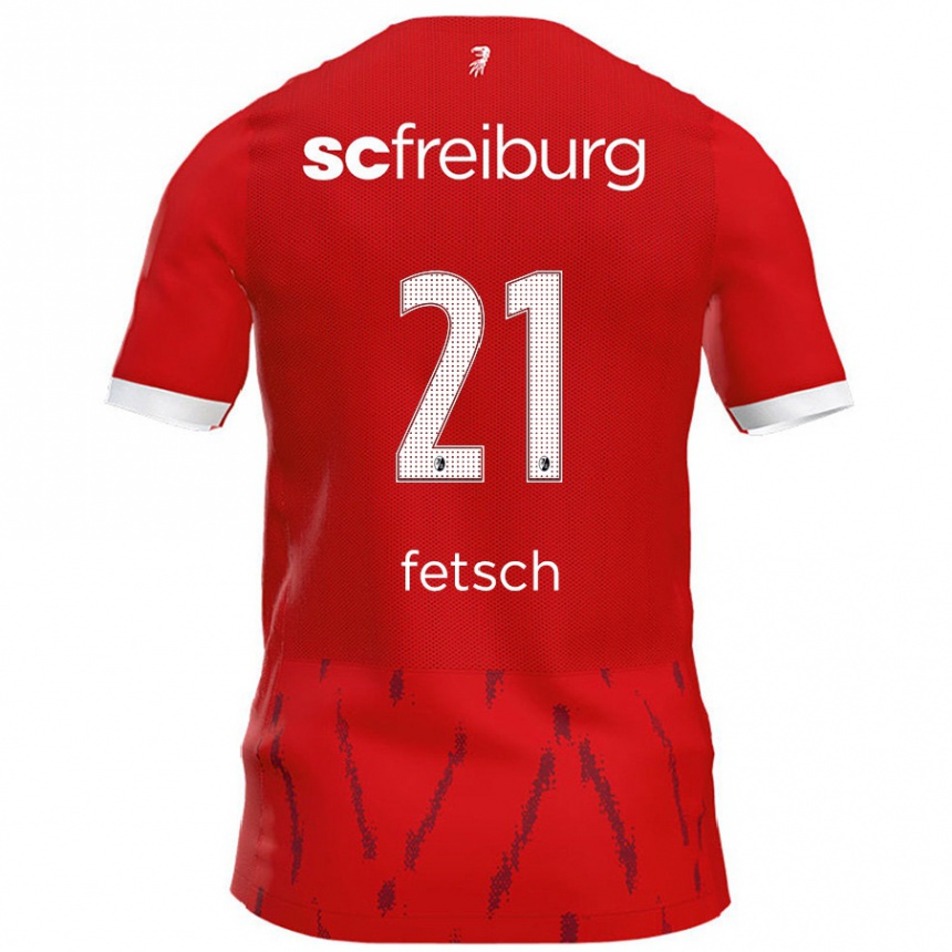 Kids Football Mathias Fetsch #21 Red Home Jersey 2024/25 T-Shirt Canada