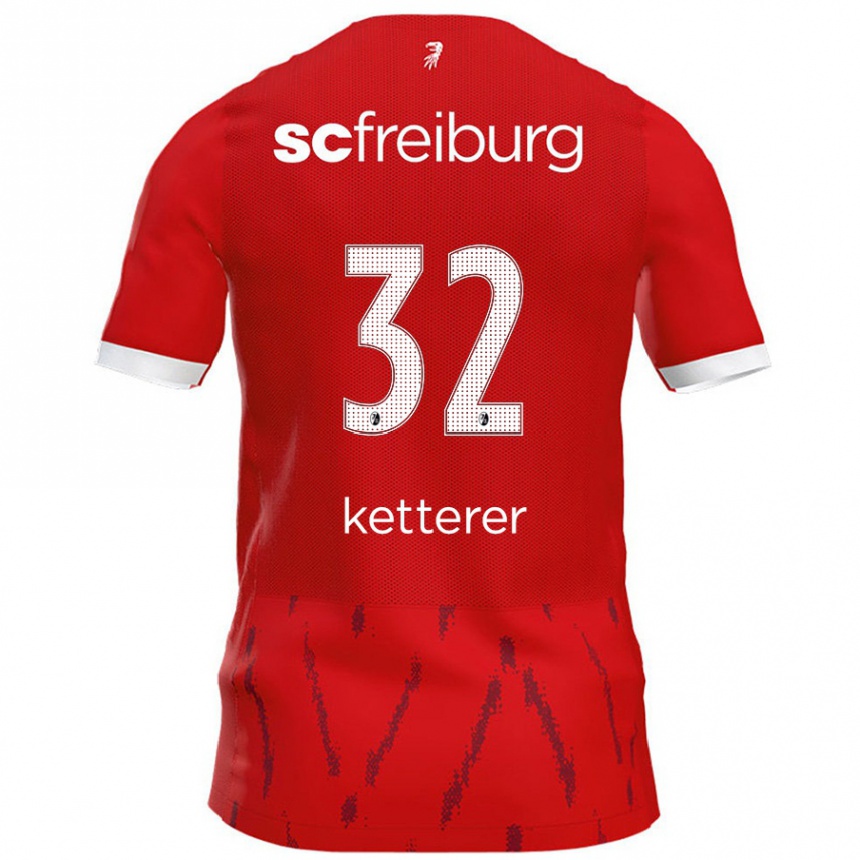 Kids Football Ashley Ketterer #32 Red Home Jersey 2024/25 T-Shirt Canada