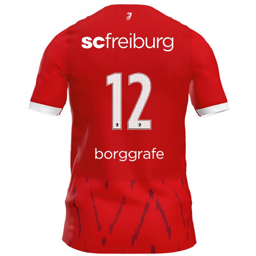 Kids Football Rafaela Borggräfe #12 Red Home Jersey 2024/25 T-Shirt Canada