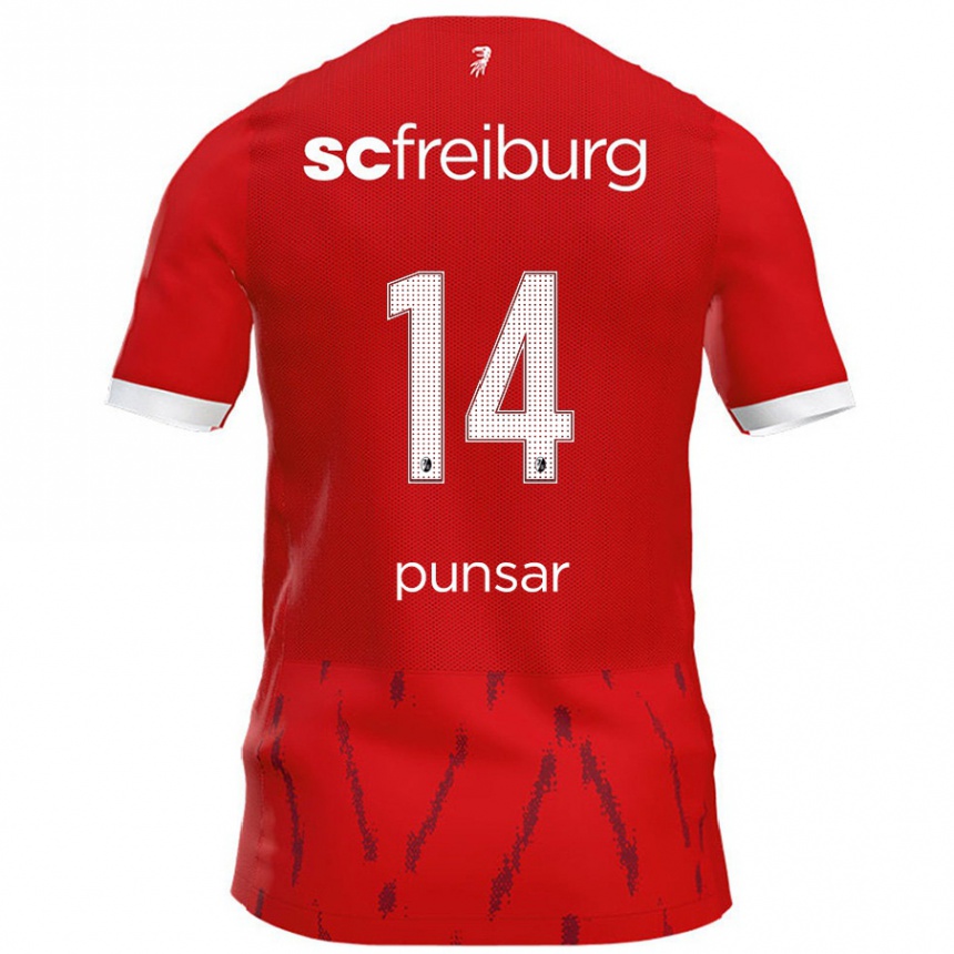 Kids Football Milla Punsar #14 Red Home Jersey 2024/25 T-Shirt Canada