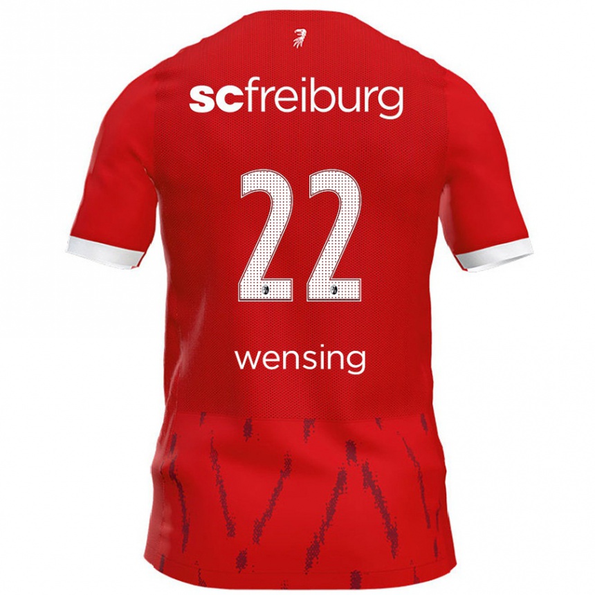 Kids Football Luisa Wensing #22 Red Home Jersey 2024/25 T-Shirt Canada