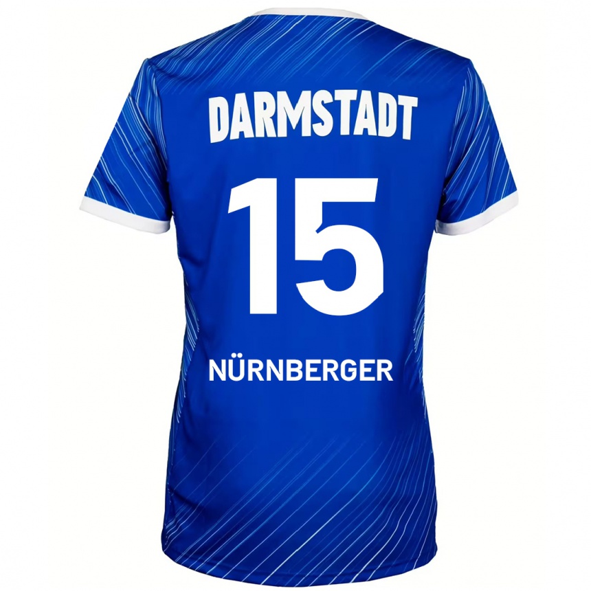 Kids Football Fabian Nürnberger #15 Blue White Home Jersey 2024/25 T-Shirt Canada