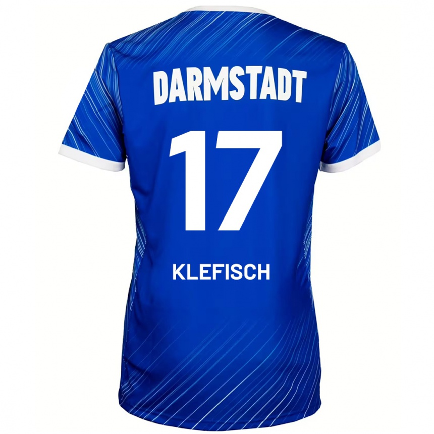 Kids Football Kai Klefisch #17 Blue White Home Jersey 2024/25 T-Shirt Canada