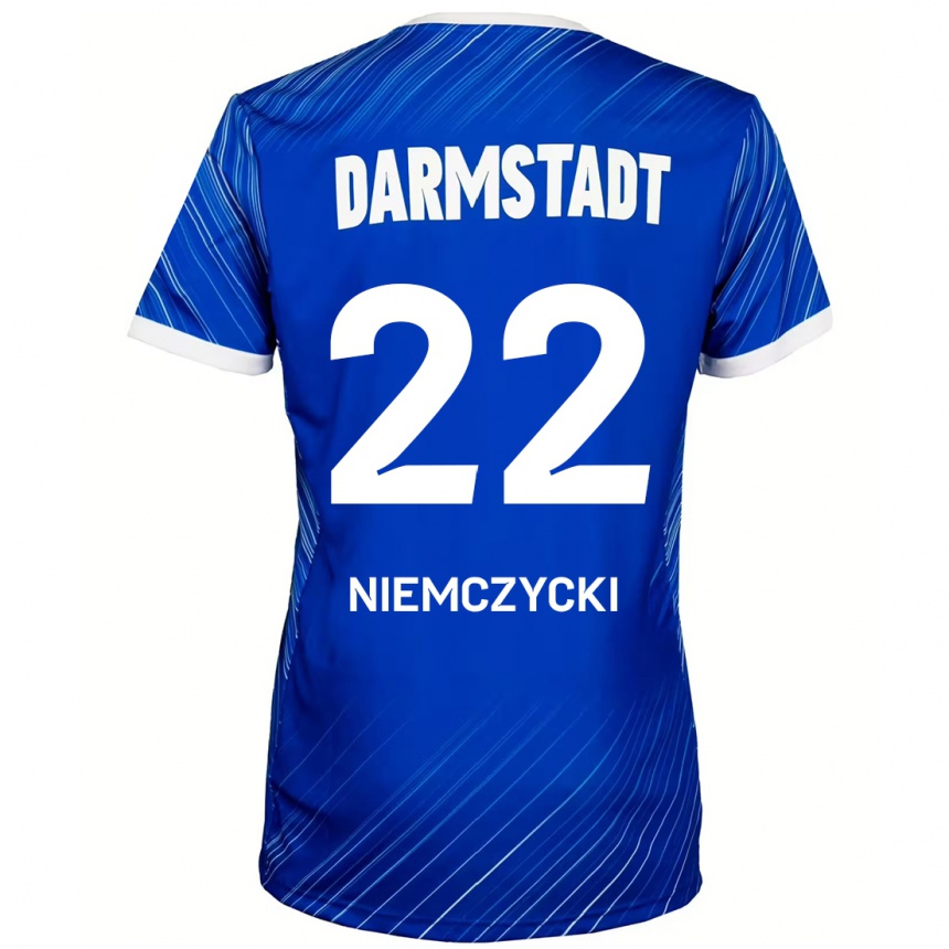 Kids Football Karol Niemczycki #22 Blue White Home Jersey 2024/25 T-Shirt Canada