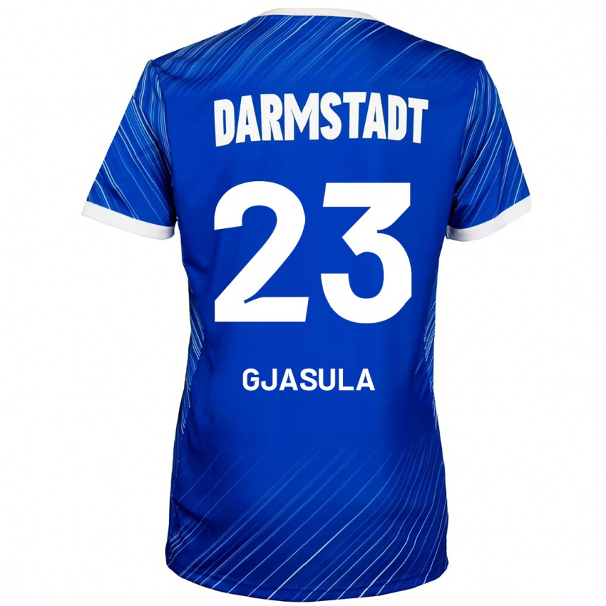 Kids Football Klaus Gjasula #23 Blue White Home Jersey 2024/25 T-Shirt Canada