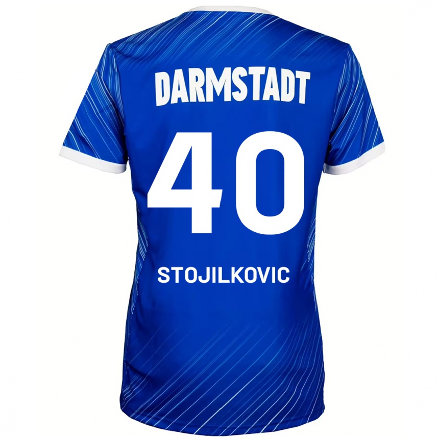 Kids Football Filip Stojilkovic #40 Blue White Home Jersey 2024/25 T-Shirt Canada