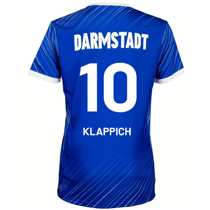 Kids Football Luis Klappich #10 Blue White Home Jersey 2024/25 T-Shirt Canada