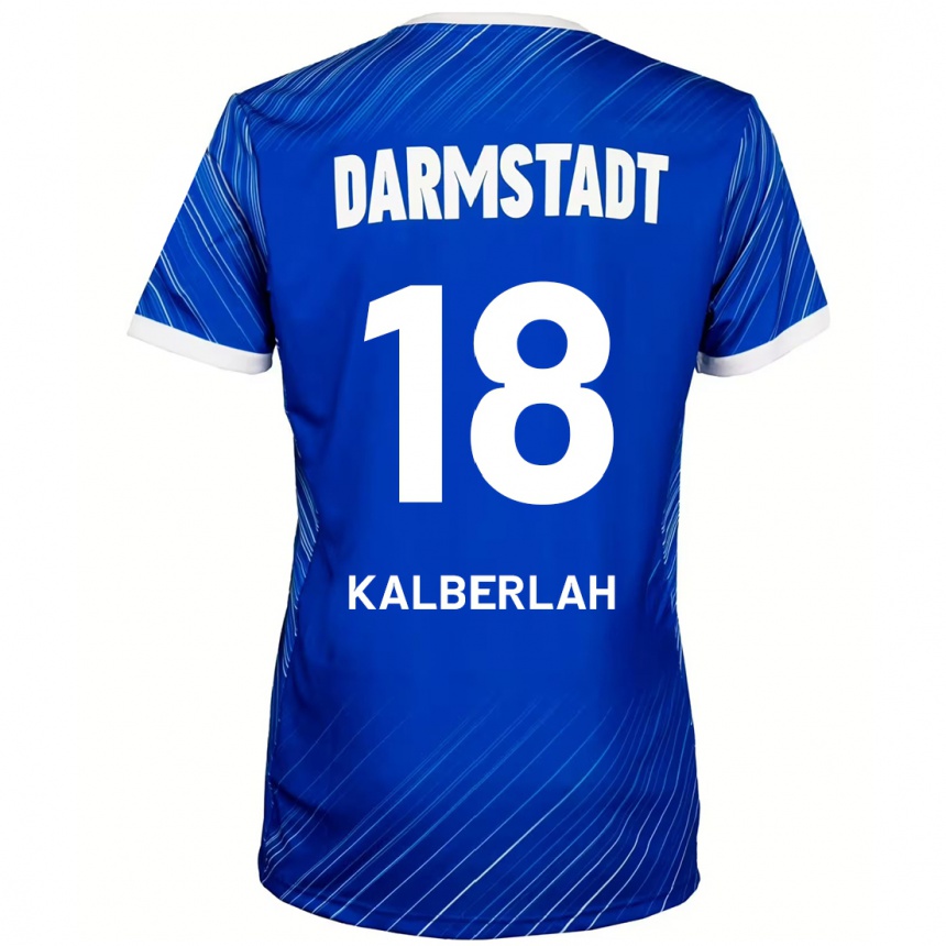 Kids Football Simon Kalberlah #18 Blue White Home Jersey 2024/25 T-Shirt Canada