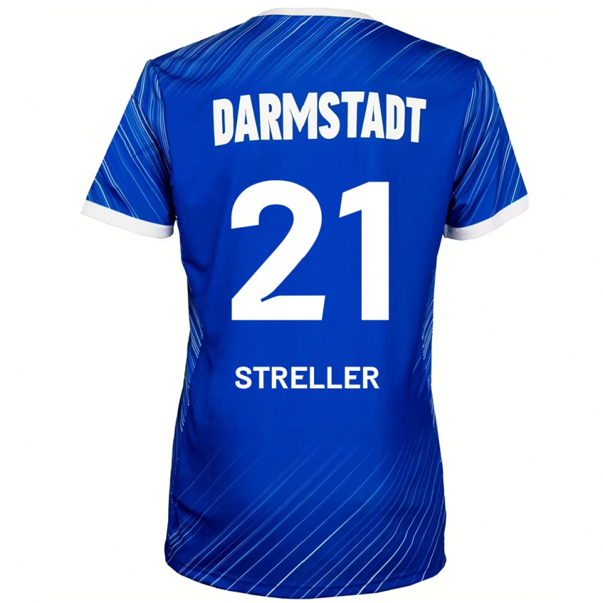 Kids Football Till Streller #21 Blue White Home Jersey 2024/25 T-Shirt Canada