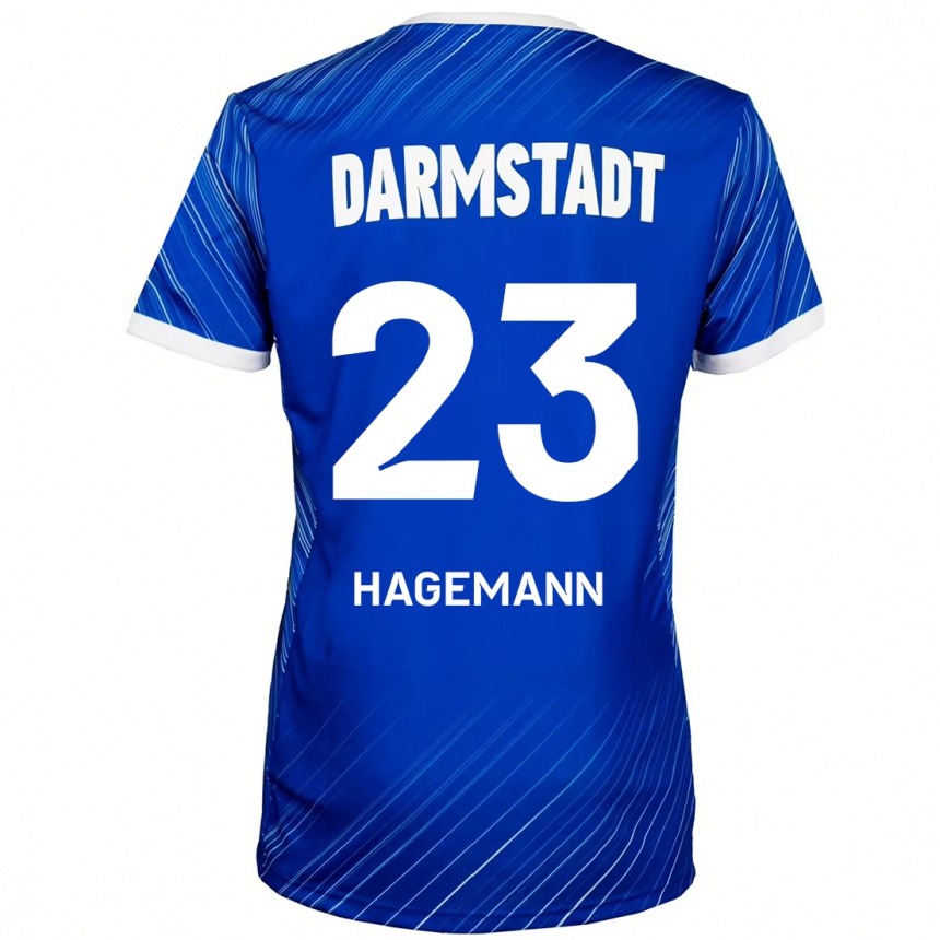 Kids Football Emil Hagemann #23 Blue White Home Jersey 2024/25 T-Shirt Canada