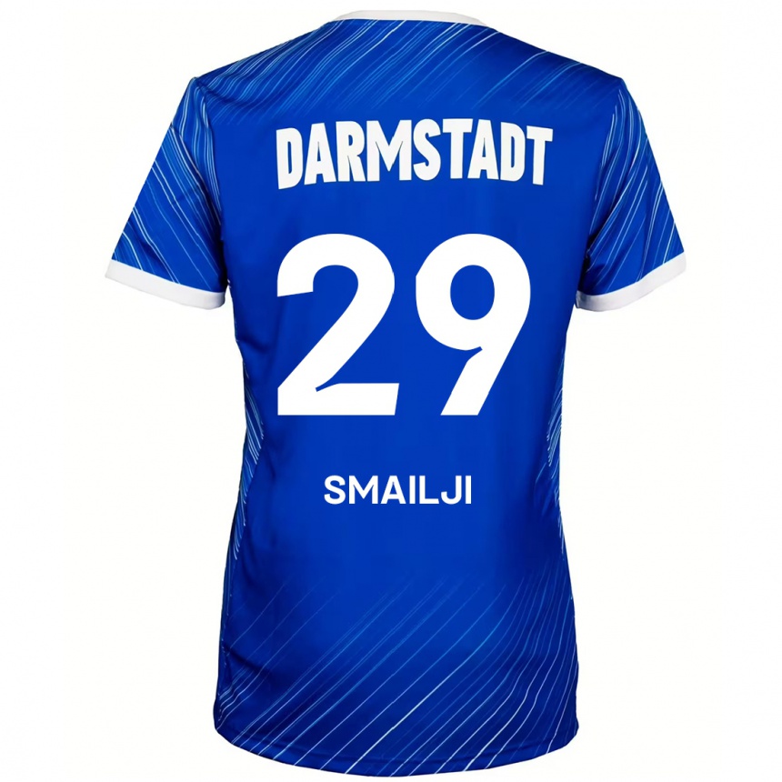 Kids Football Esad Smailji #29 Blue White Home Jersey 2024/25 T-Shirt Canada