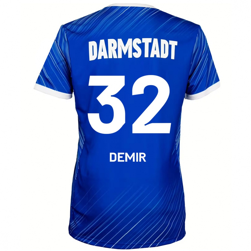 Kids Football Lean Demir #32 Blue White Home Jersey 2024/25 T-Shirt Canada