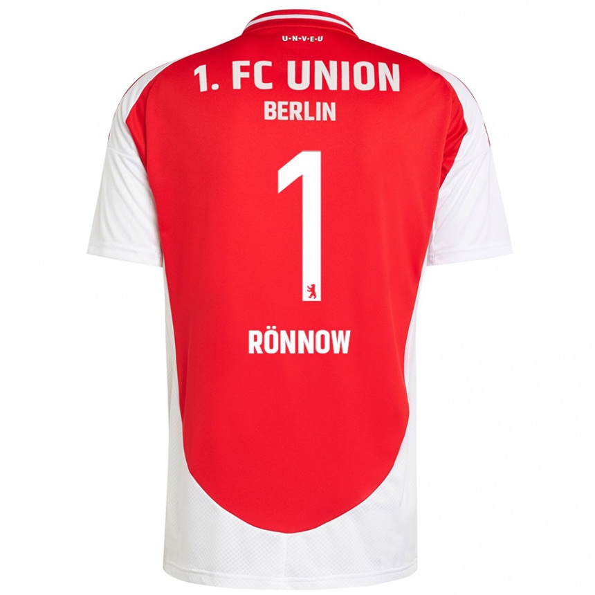 Enfant Football Maillot Frederik Rönnow #1 Rouge Blanc Tenues Domicile 2024/25 Canada