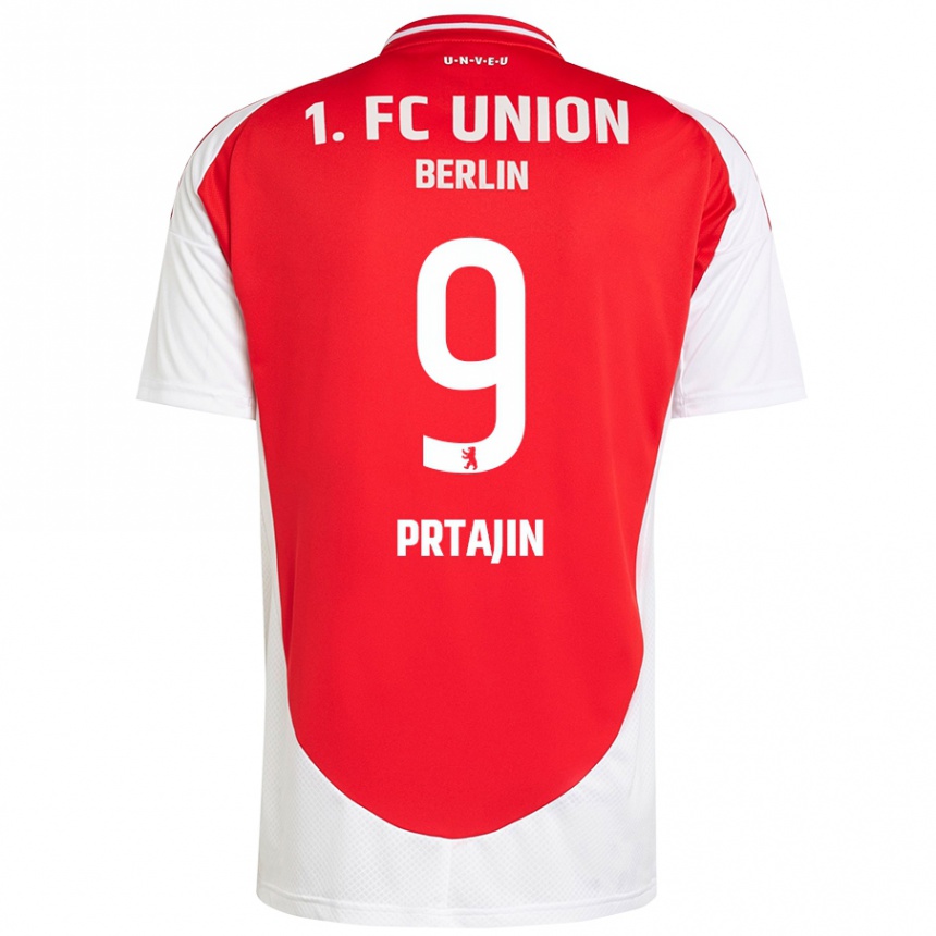 Enfant Football Maillot Ivan Prtajin #9 Rouge Blanc Tenues Domicile 2024/25 Canada