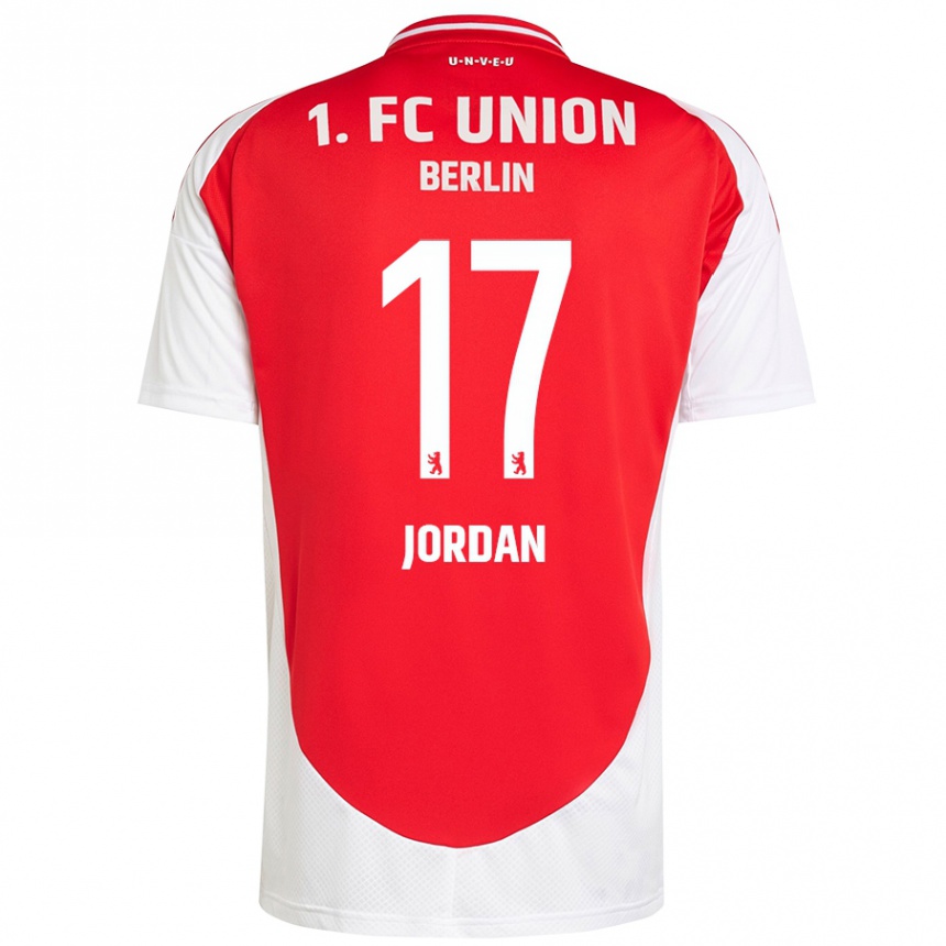 Enfant Football Maillot Jordan #17 Rouge Blanc Tenues Domicile 2024/25 Canada