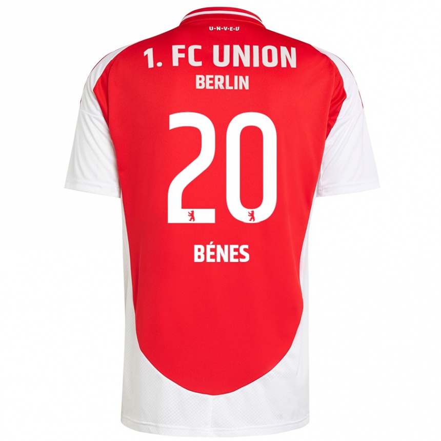 Enfant Football Maillot László Bénes #20 Rouge Blanc Tenues Domicile 2024/25 Canada