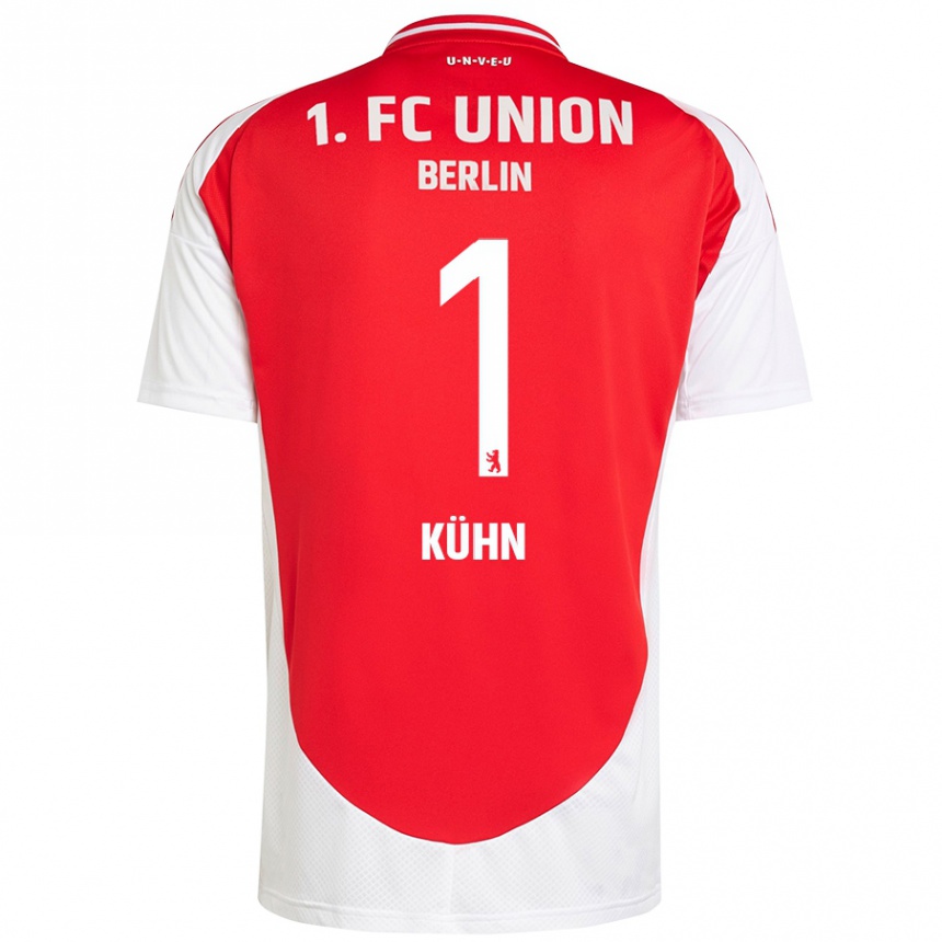 Enfant Football Maillot Samuel Kühn #1 Rouge Blanc Tenues Domicile 2024/25 Canada